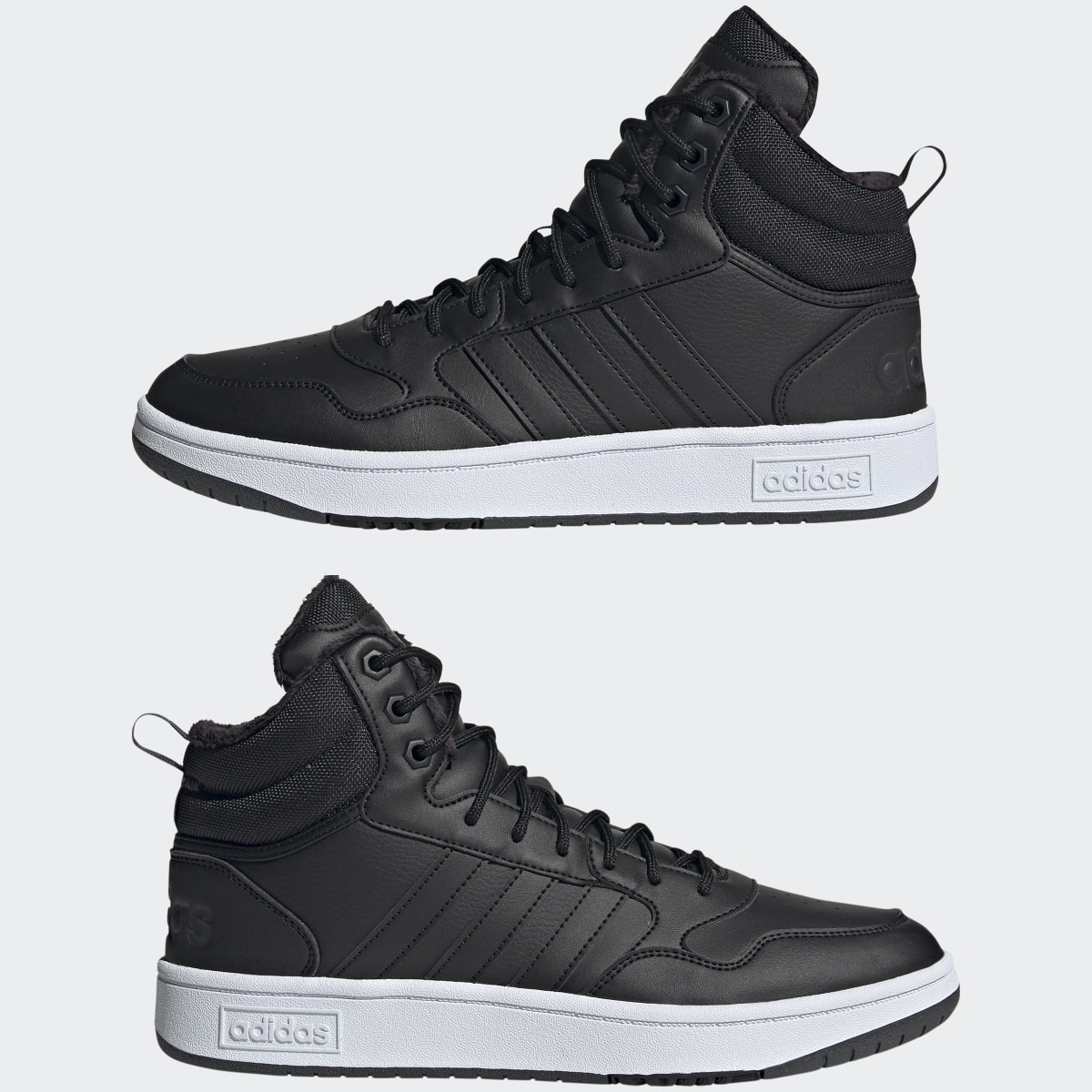 Adidas Hoops 3.0 Mid Classic Fur Lining Winterized Shoes. 8