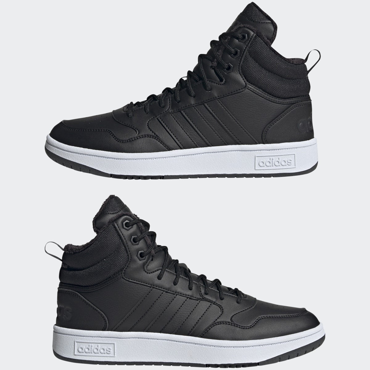 Adidas Scarpe Hoops 3.0 Mid Lifestyle Basketball Classic Fur Lining Winterized. 8