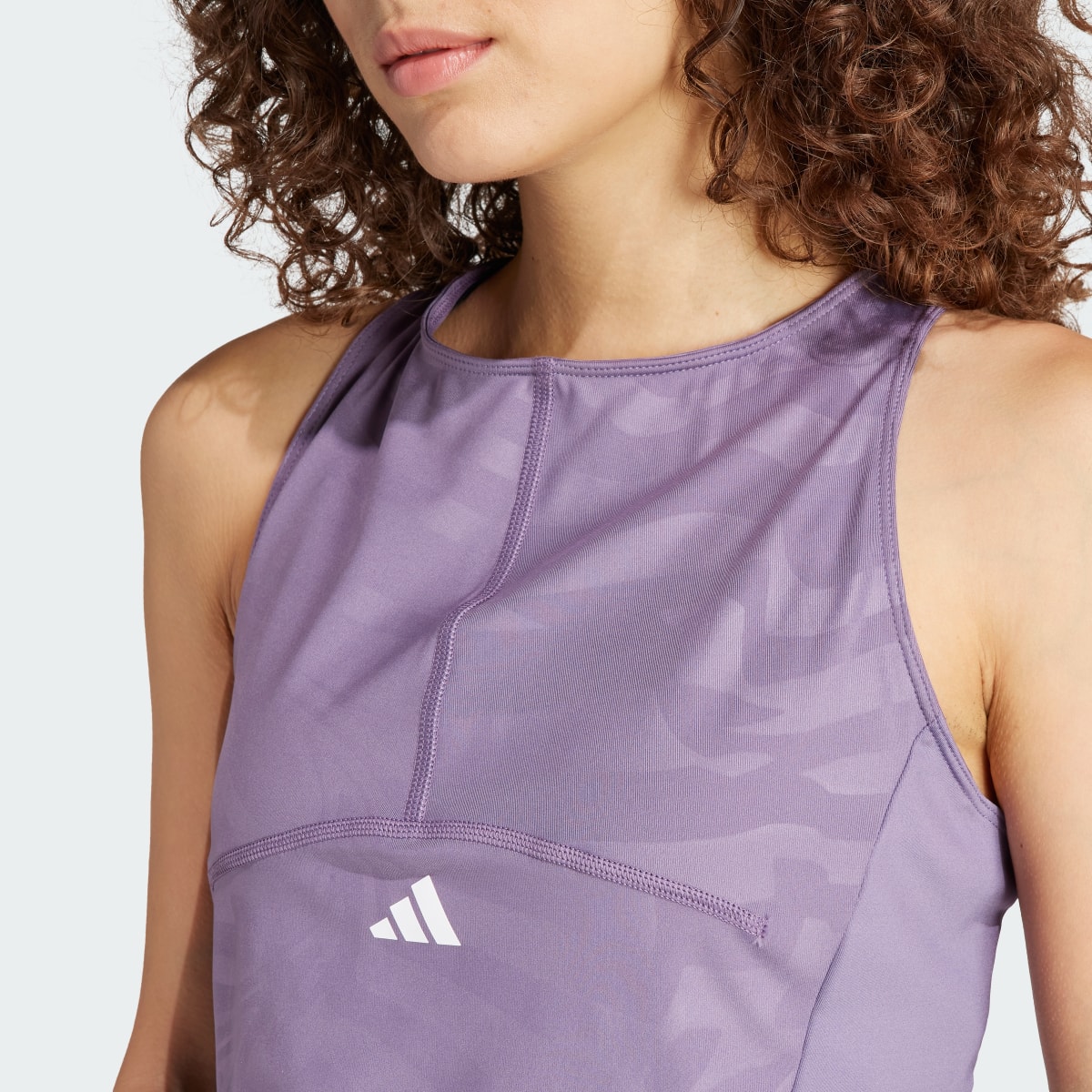 Adidas Techfit Printed Crop Training Tank Top. 6