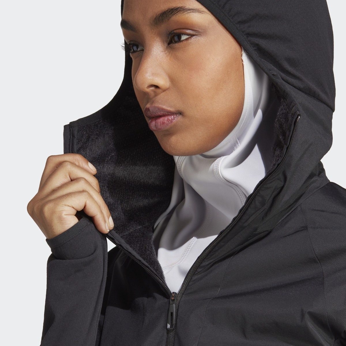 Adidas Techrock Ultralight 1/2-Zip Hooded Fleece Jacket. 7