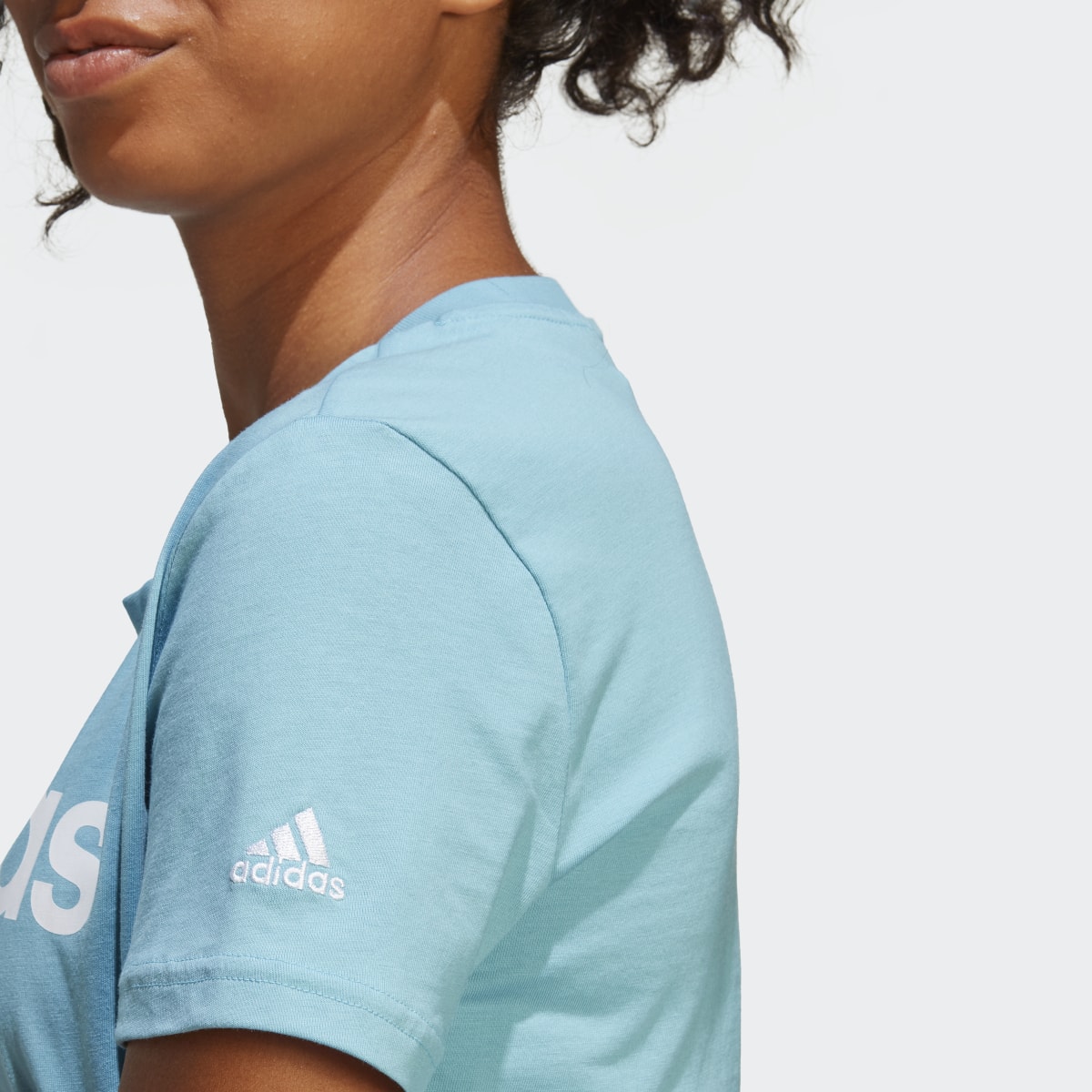 Adidas LOUNGEWEAR Essentials Slim Logo T-Shirt. 7