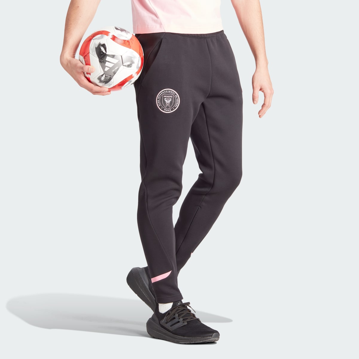 Adidas Inter Miami CF Designed for Gameday Travel Tracksuit Bottoms. 4