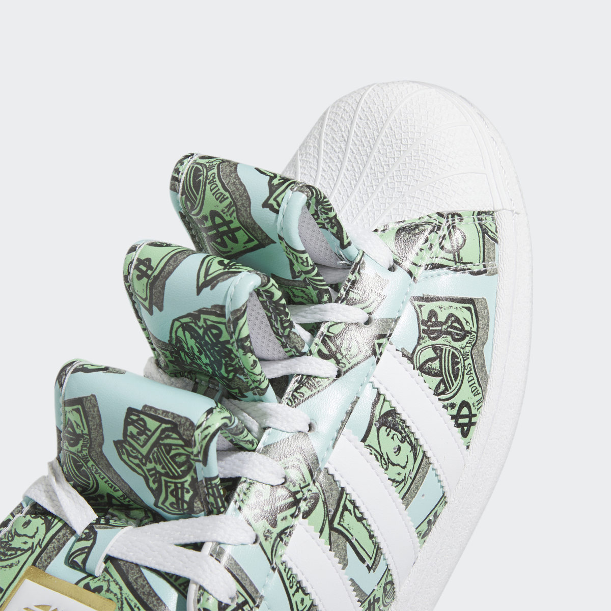 Adidas Chaussure imprimé money Jeremy Scott Superstar. 9