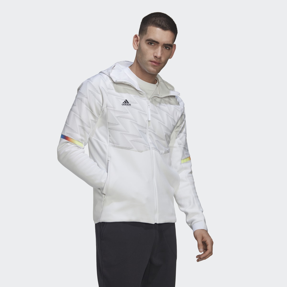 Adidas Felpa con cappuccio Designed for Gameday Full-Zip. 5