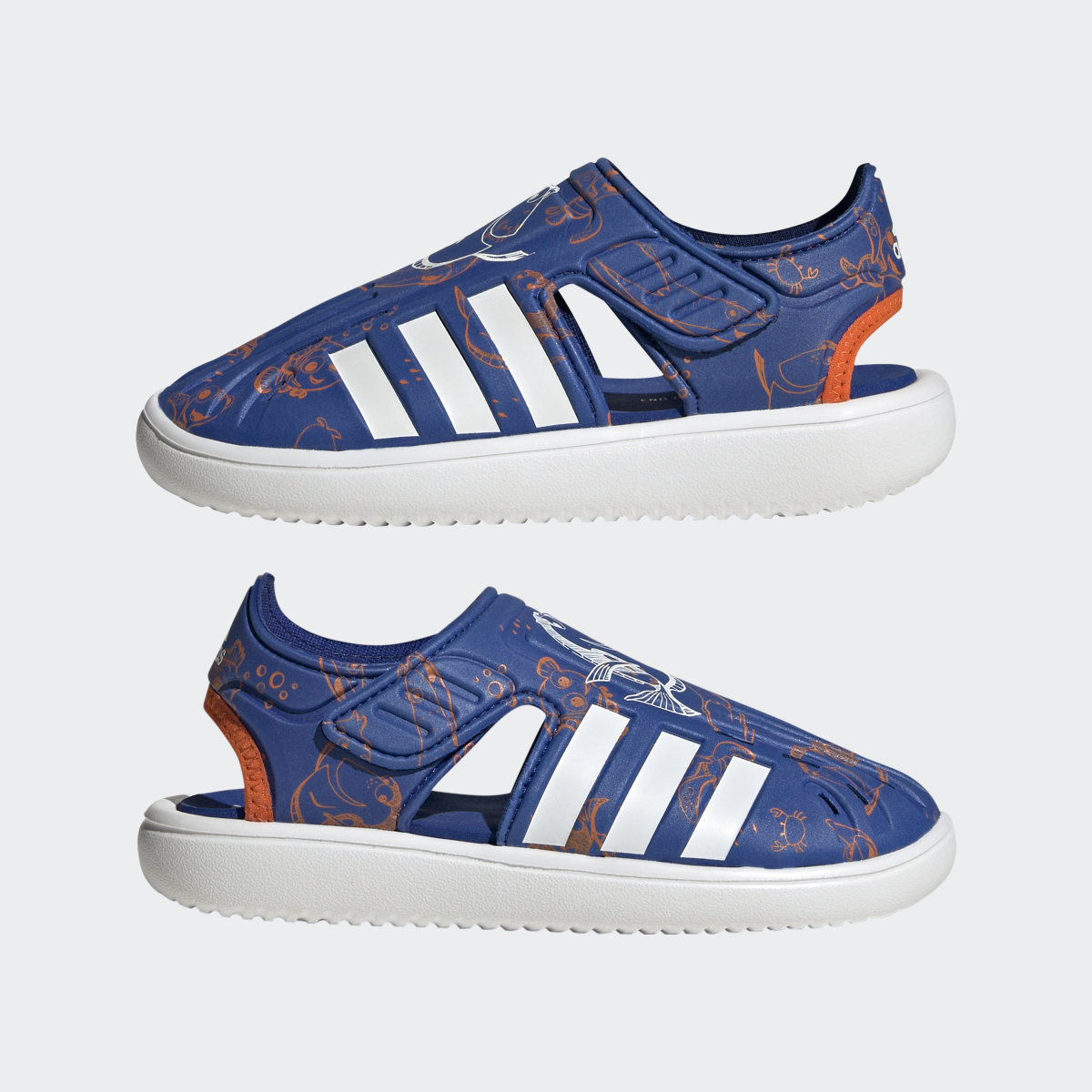 Adidas x Disney Finding Nemo and Dory Closed Toe Summer Sandals. 8 Adidas x Disney Finding Nemo and Dory Closed Toe Summer Sandals. 8