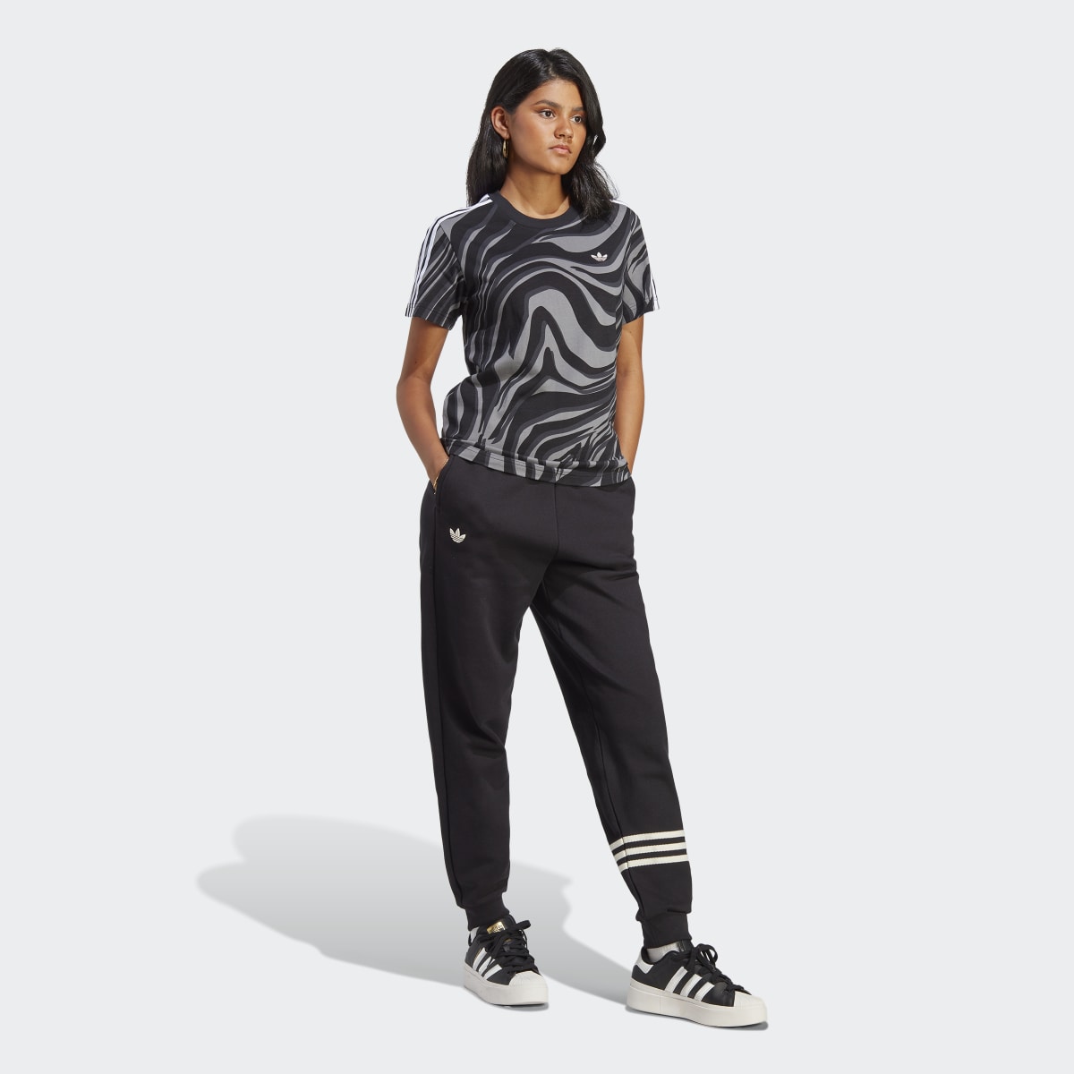 Adidas Abstract Allover Animal Print T-Shirt. 4