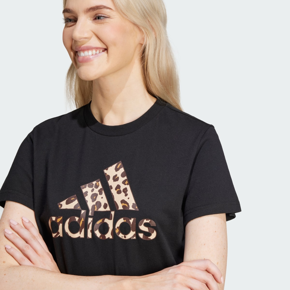 Adidas Animal Print Graphic Tee. 6