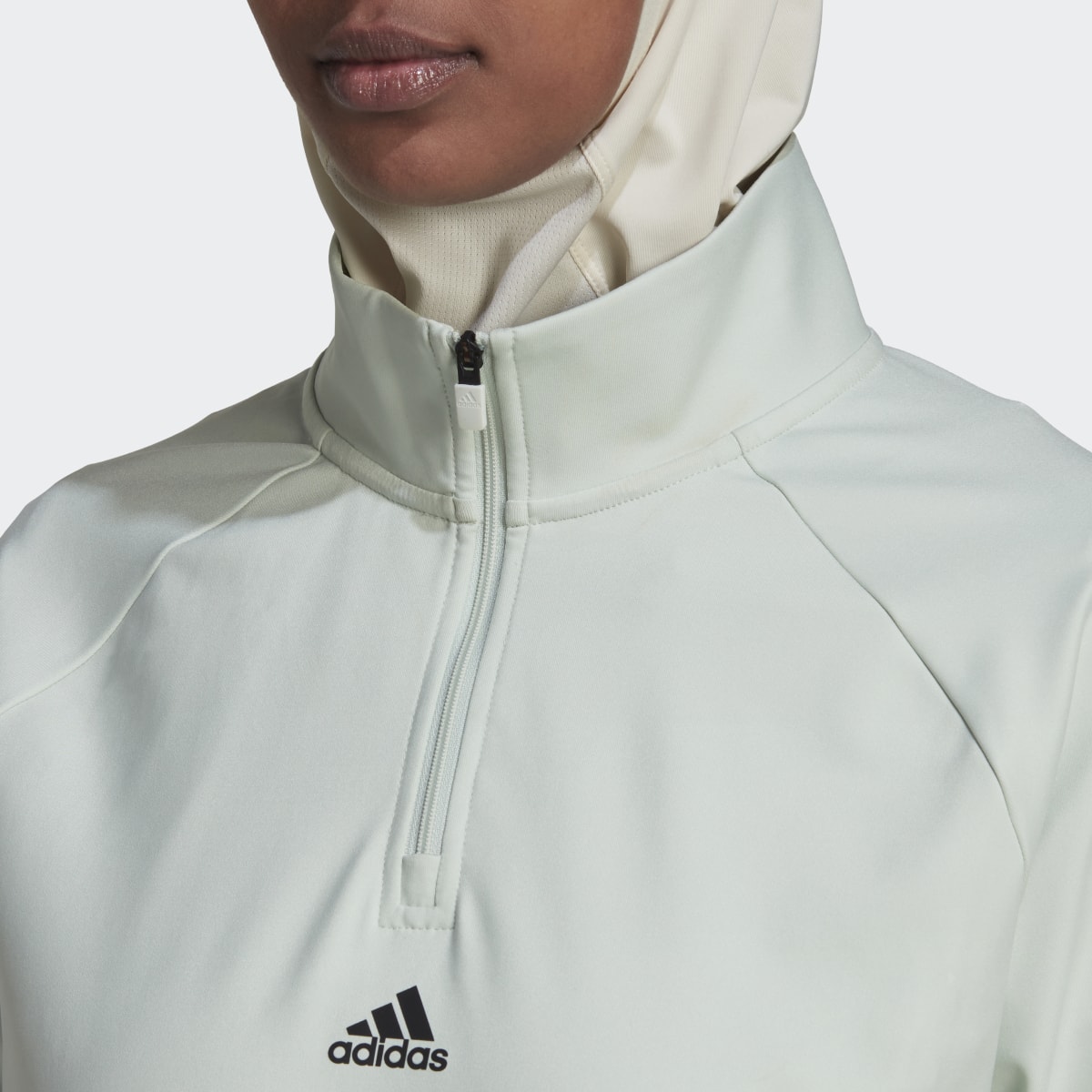 Adidas Hyperglam Cut 3-Stripes 1/4-Zip Long-Sleeve Top. 7