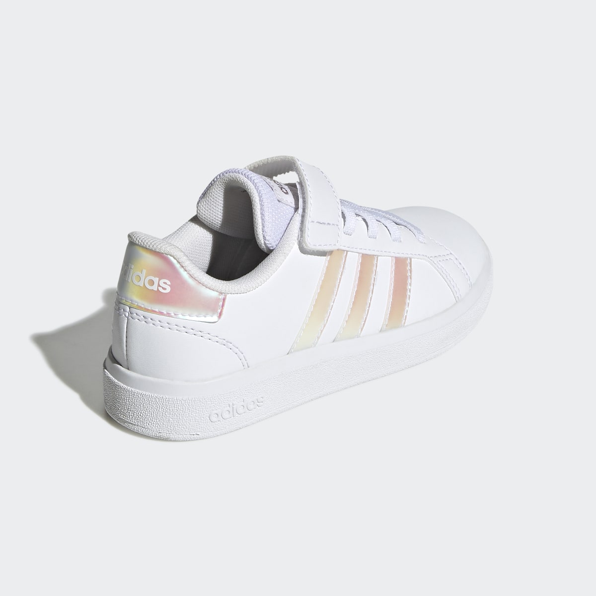 Adidas Grand Court Lifestyle Court Elastic Lace and Top Strap Shoes. 6