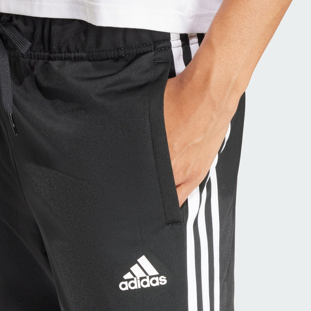 Adidas Primegreen Essentials Warm-Up Slim Tapered 3-Stripes Tracksuit Bottoms. 5