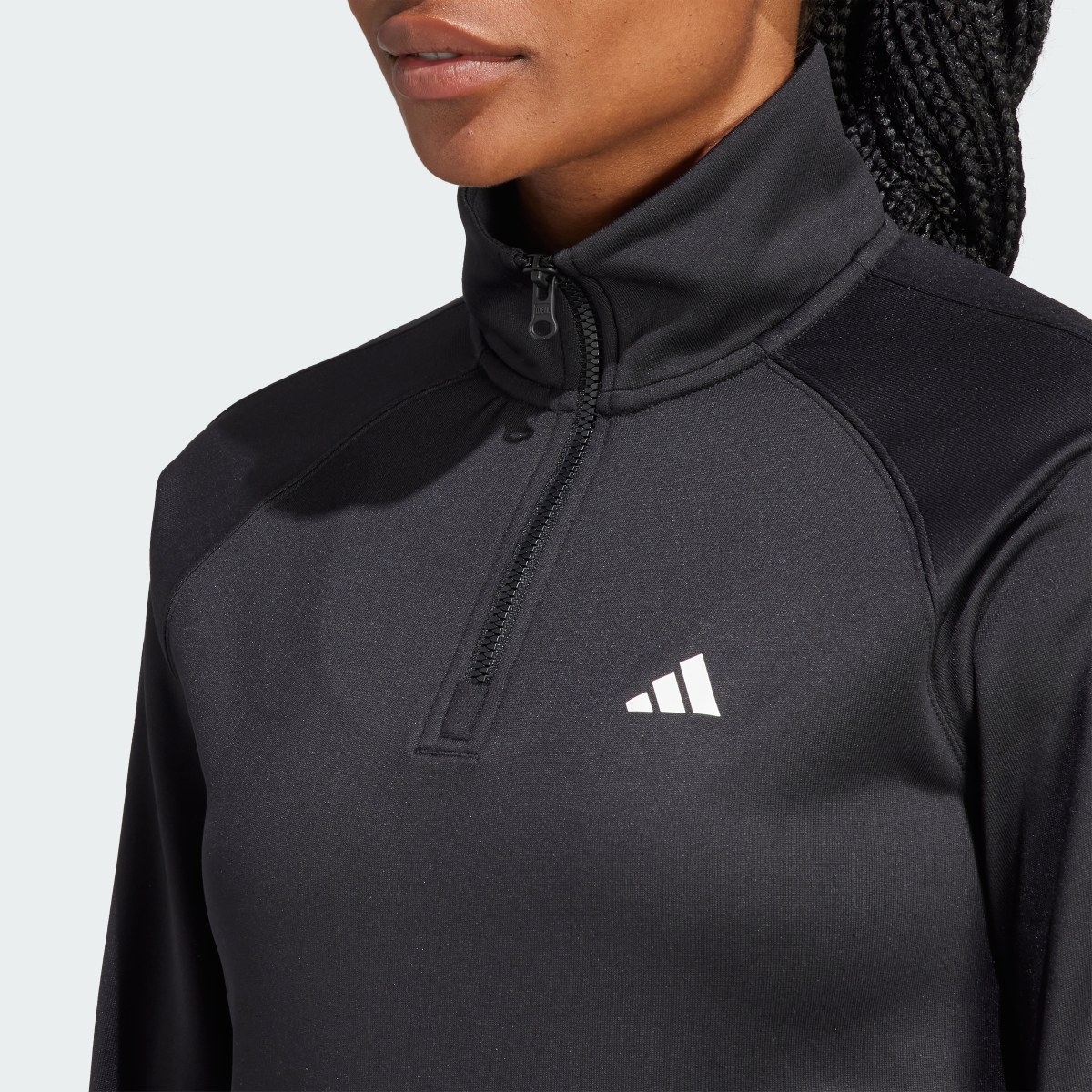 Adidas Aeroready Game & Go Quarter-Zip Fleece Top. 6