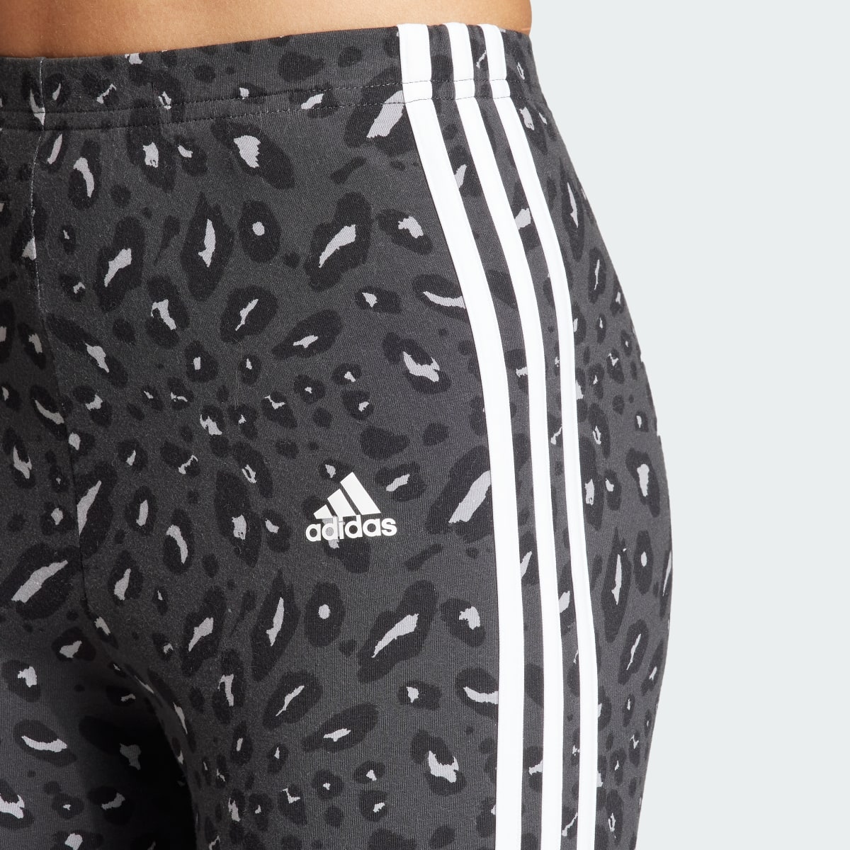 Adidas Essentials 3-Stripes Animal Print Leggings. 6