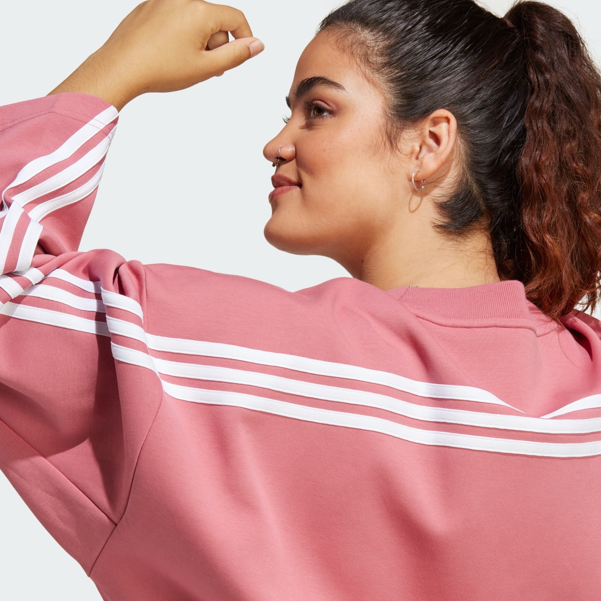 Adidas Future Icons 3-Streifen Sweatshirt – Große Größen. 7