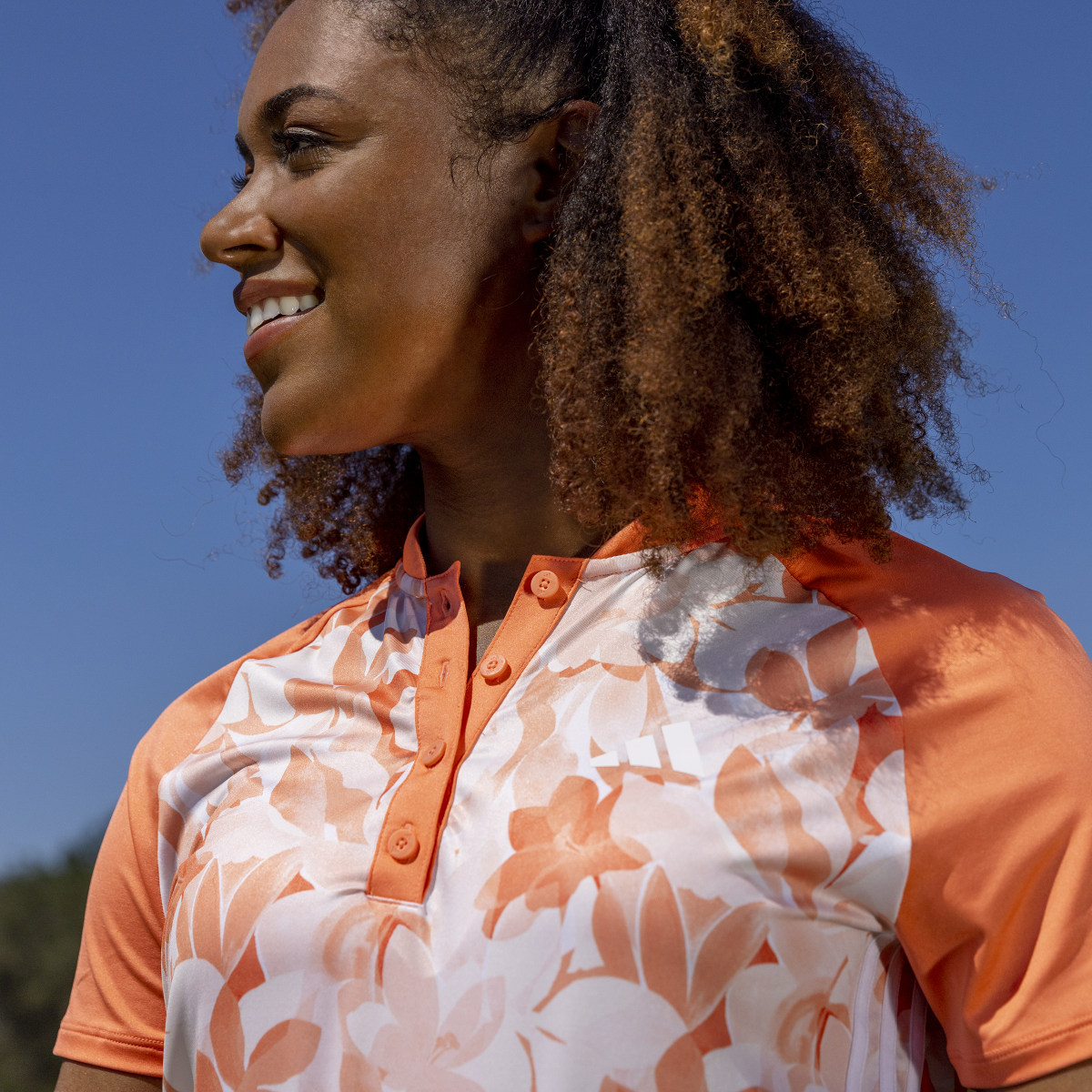 Adidas Women's Floral Golf Polo Shirt. 4
