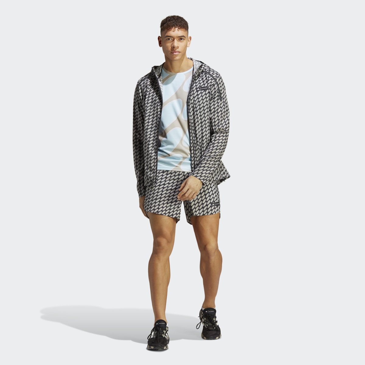 Adidas x Marimekko Run Icons 3-Streifen Shorts. 5