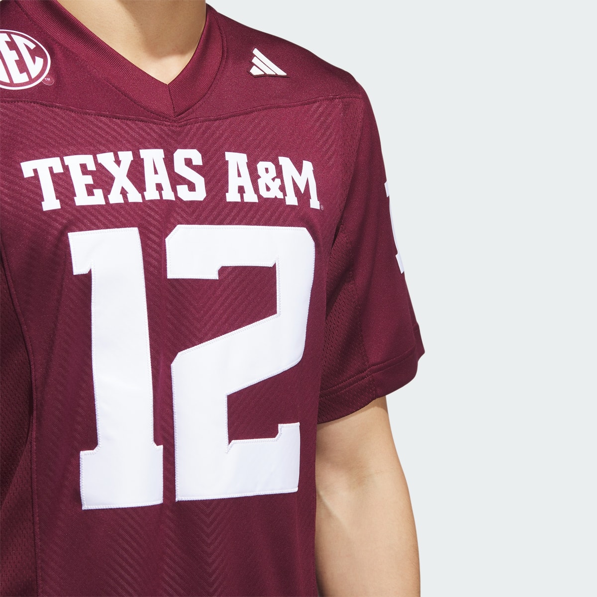 Adidas Texas A&M Football Off-Field Home Jersey. 6