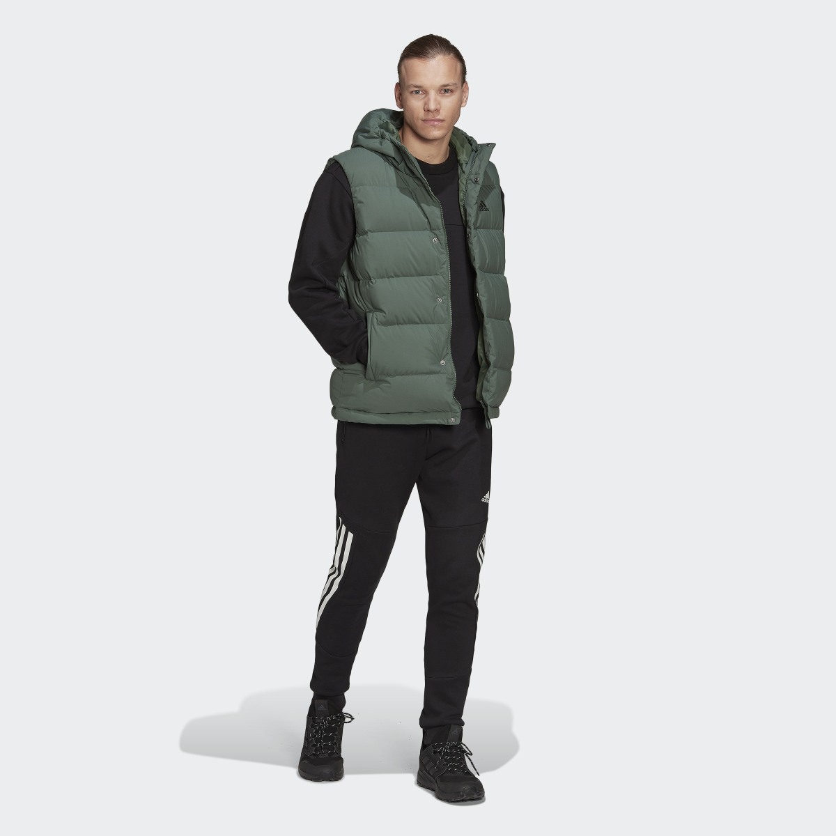 Adidas Helionic Hooded Down Vest. 6