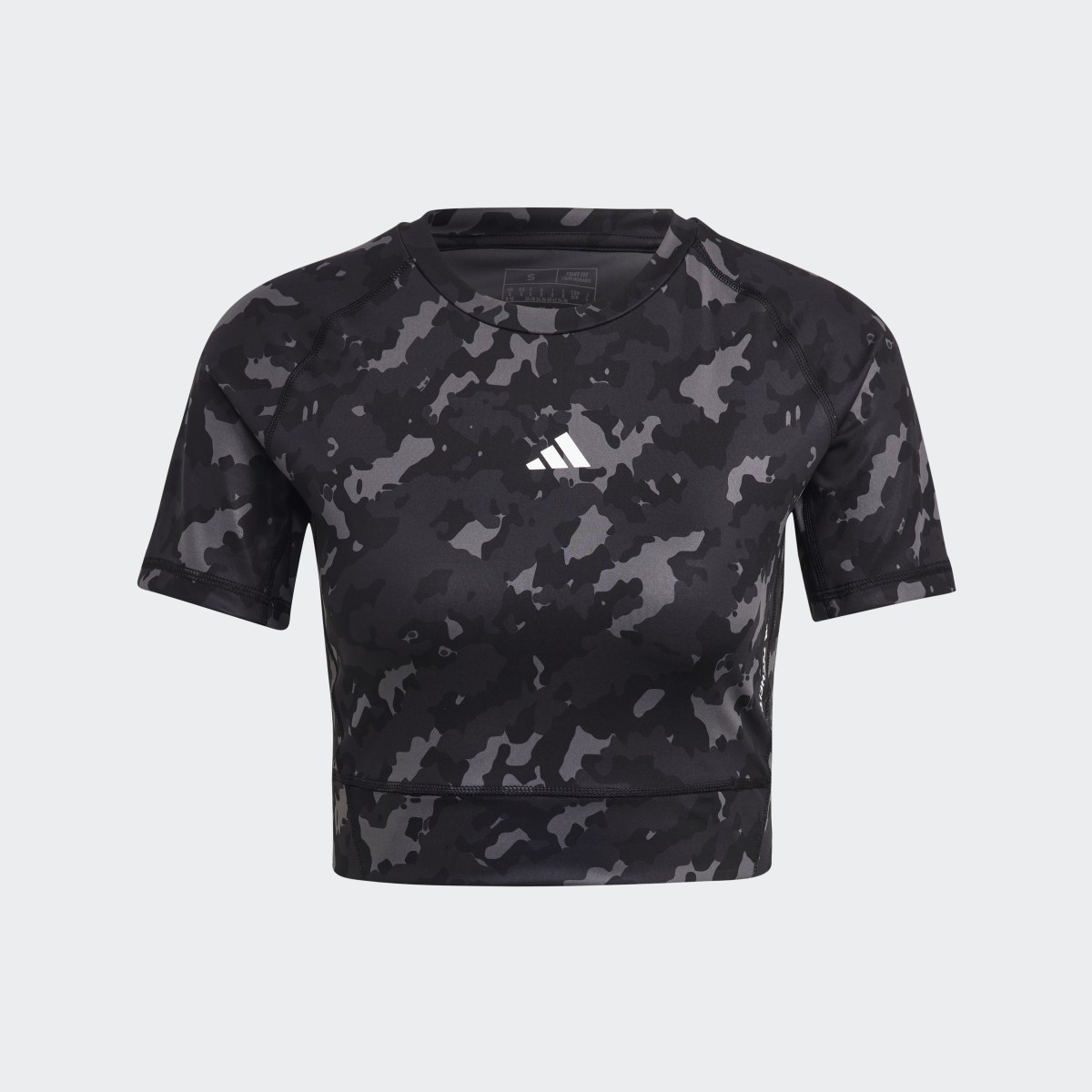 Adidas Techfit Camo Print Crop Training Tee. 5