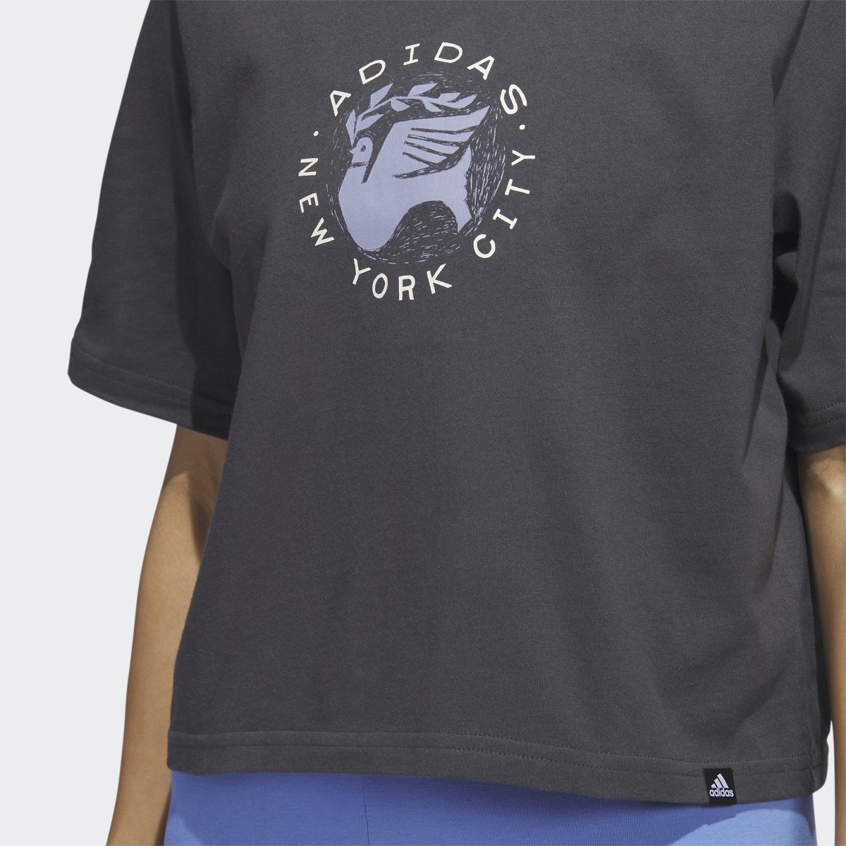 Adidas New York Pigeon Crop Graphic Tee. 6