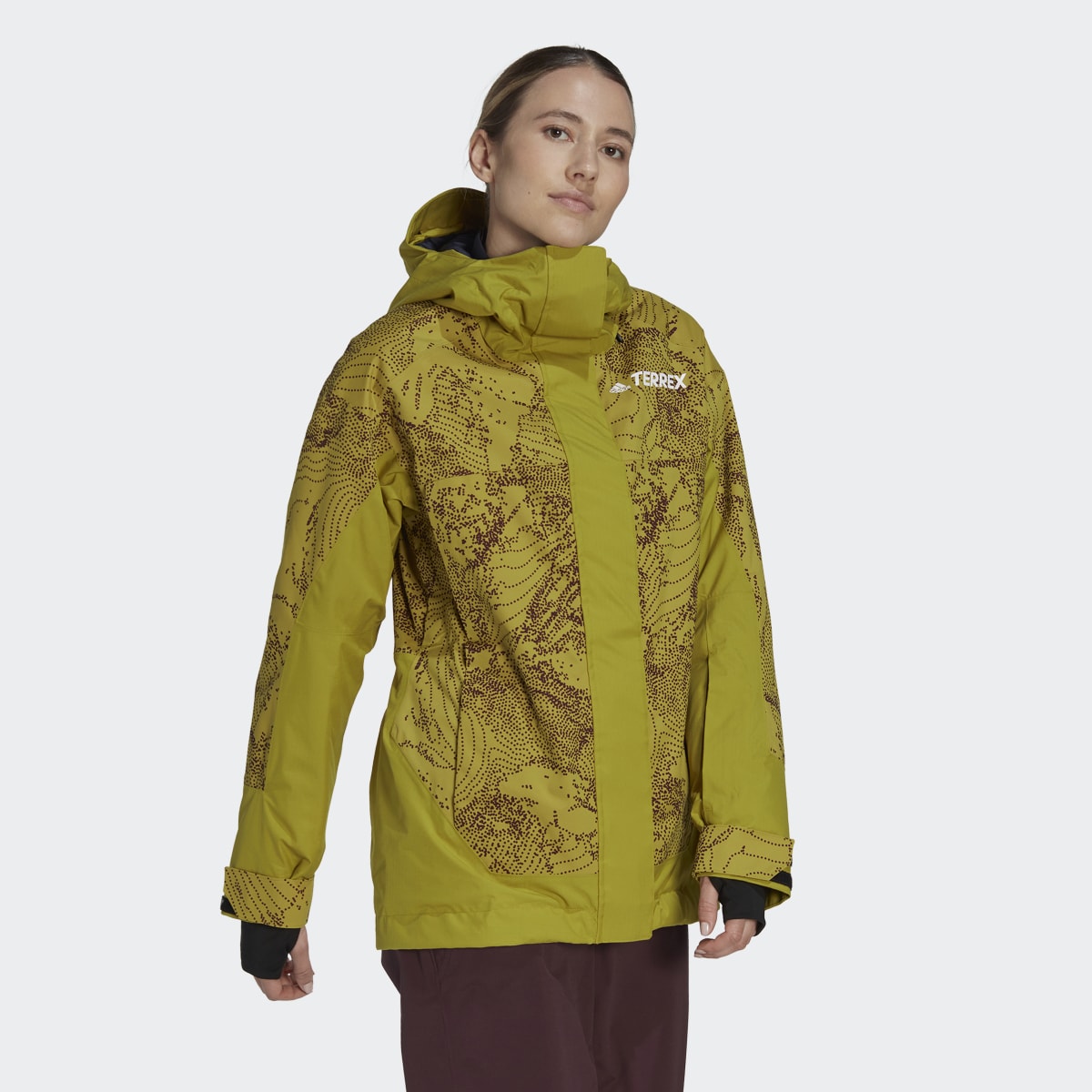 Adidas Terrex 2-Layer Insulated Snow Graphic Jacket. 5