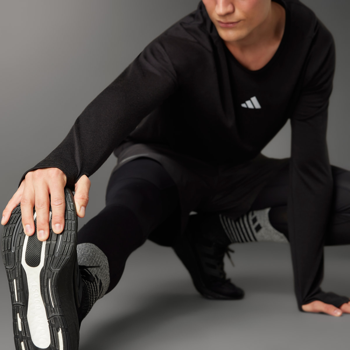 Adidas Ultimate Running Conquer the Elements Merino Long Sleeve Long-sleeve Top. 7