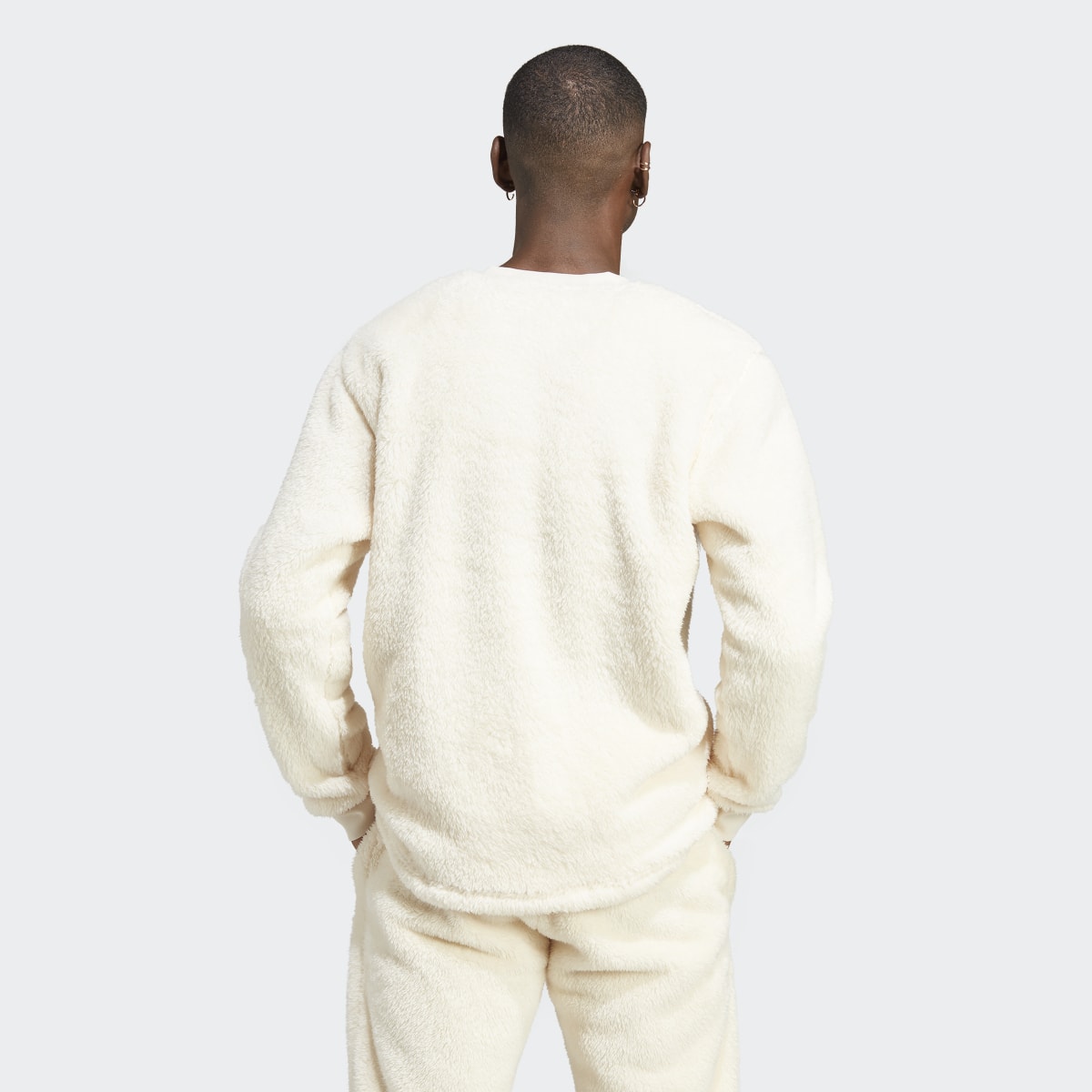 Adidas Essentials+ Fluffy Fleece Crew Sweatshirt. 4