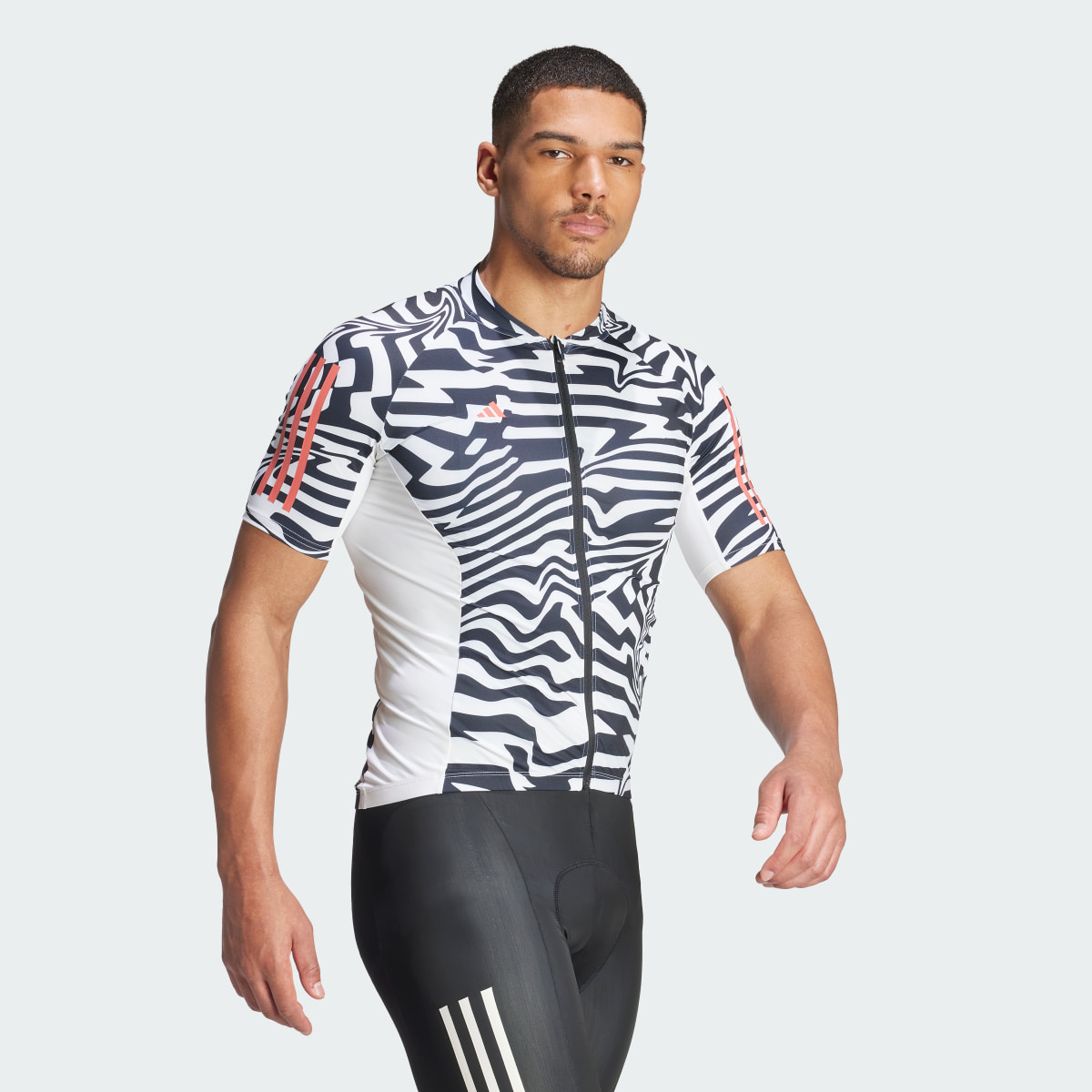 Adidas Camisola de Ciclismo Fast Zebra 3-Stripes Essentials. 4