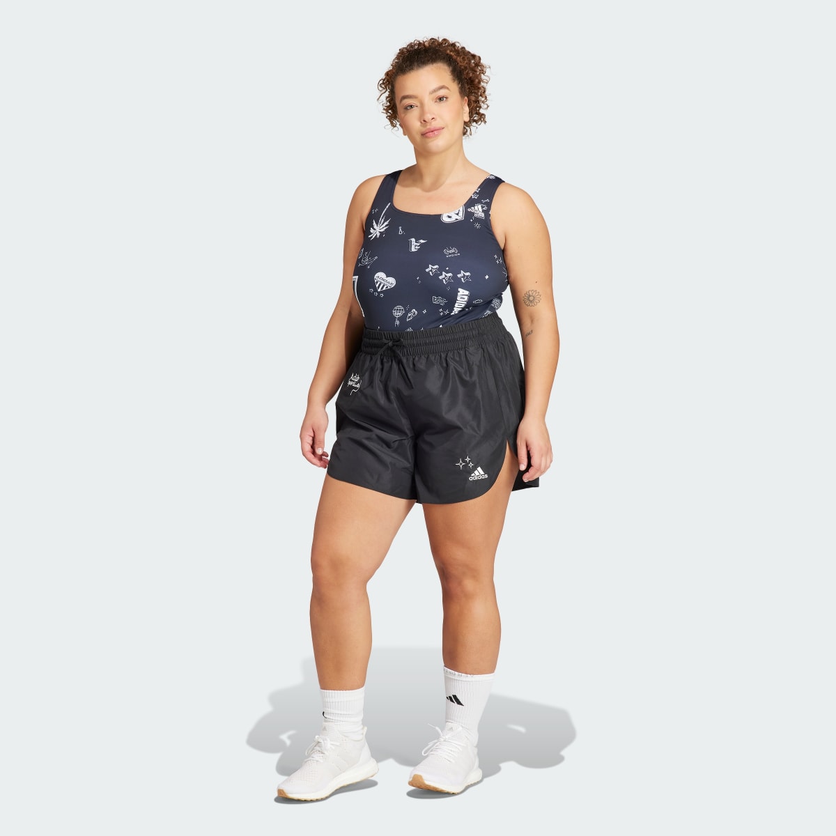 Adidas Brand Love Franchise Swimsuit (Plus Size). 7
