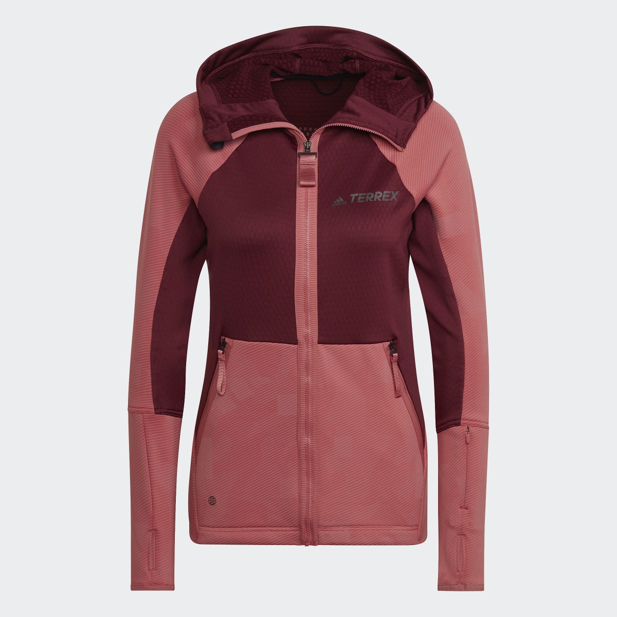 Adidas Chaqueta con capucha Terrex Tech Flooce Hiking Fleece. 5