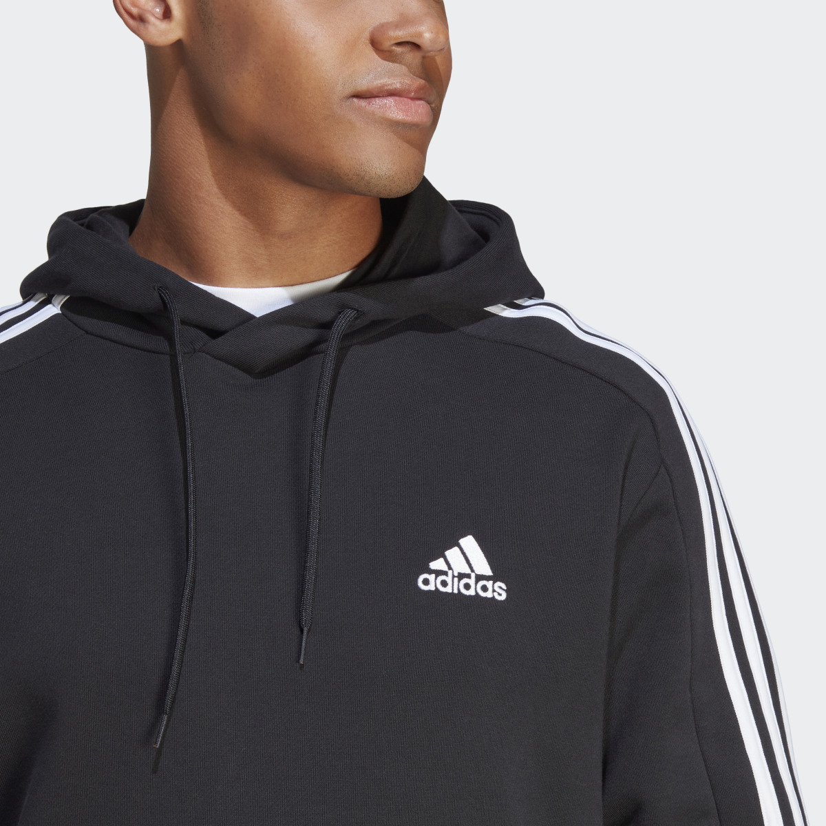 Adidas Essentials French Terry 3-Stripes Hoodie. 7