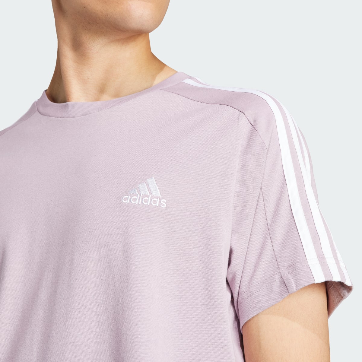 Adidas Essentials Single Jersey 3-Stripes Tişört. 6