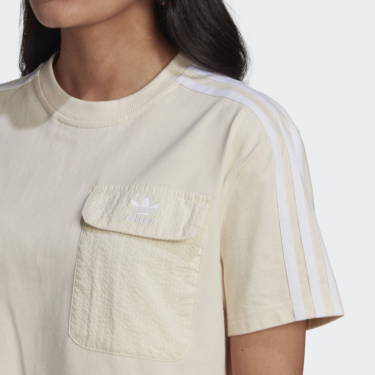 Adidas T-shirt ample avec dos en popeline Adicolor Classics. 6