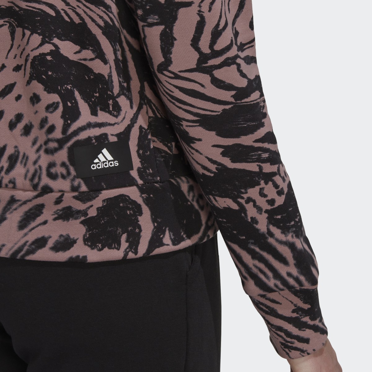 Adidas Future Icons Animal Print Hoodie. 7