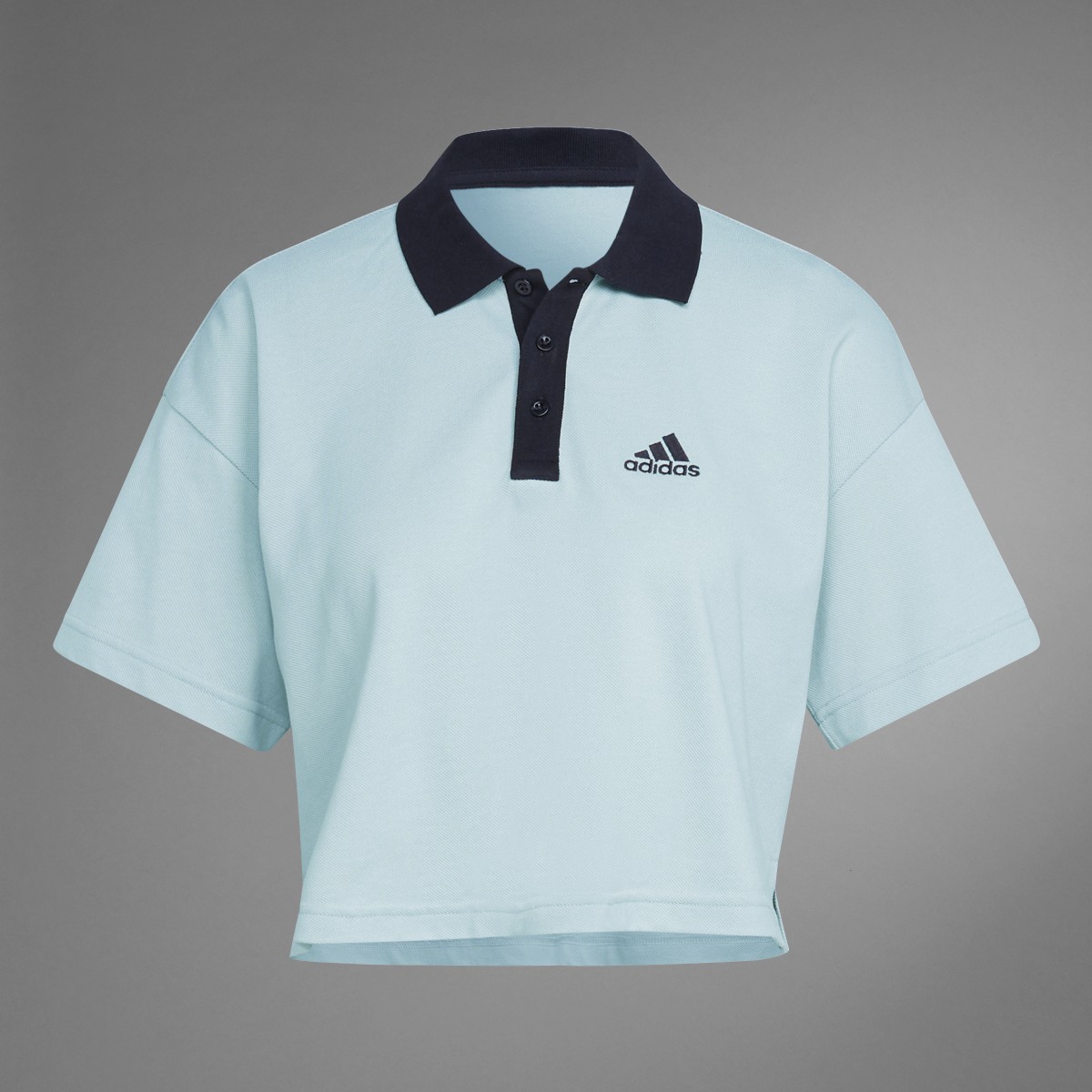 Adidas Cropped Piqué Polo Shirt. 10