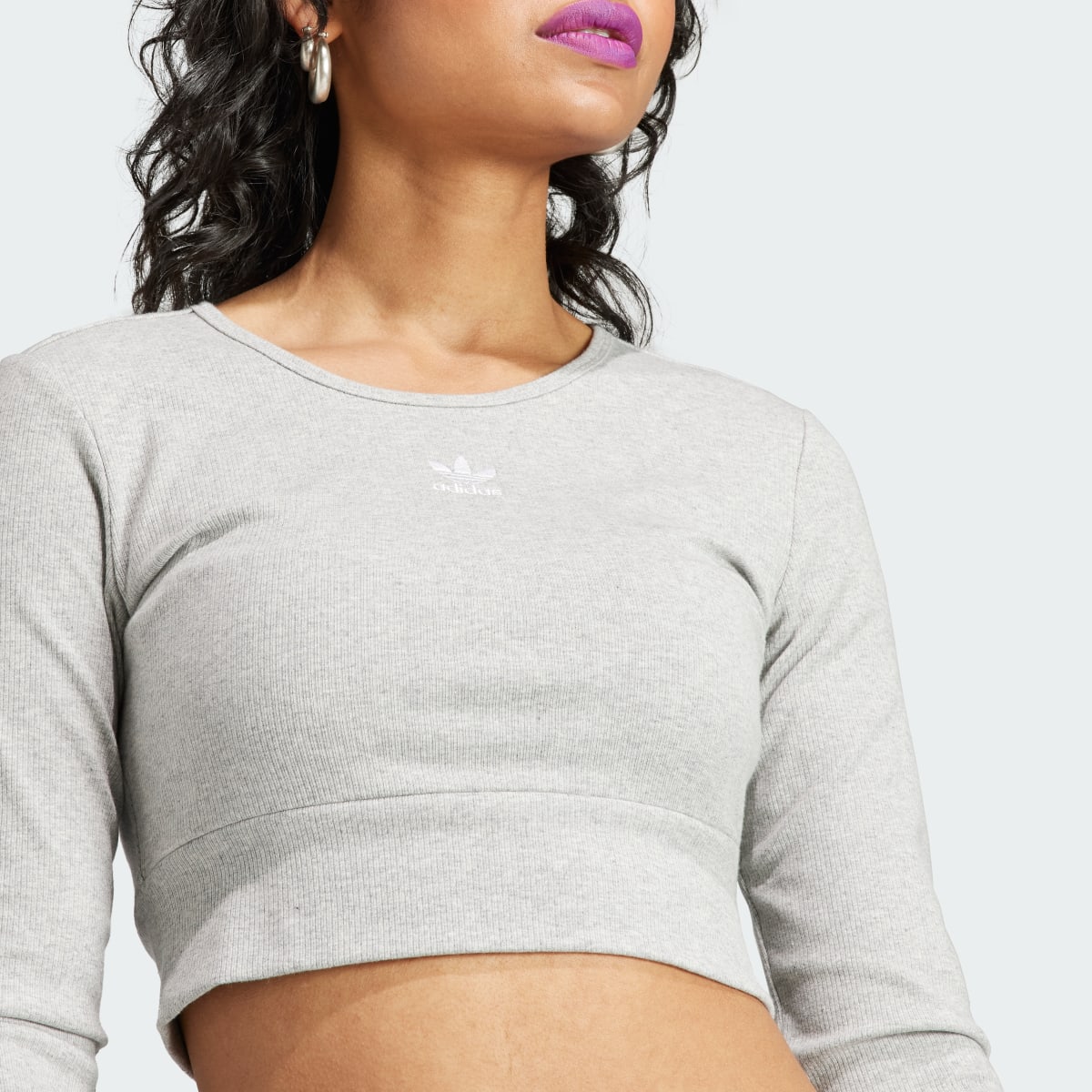 Adidas Essentials Rib Long-Sleeve Top. 6