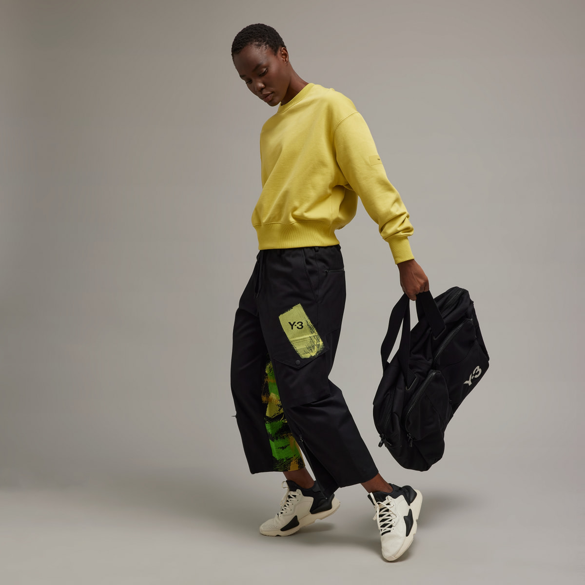 Adidas Y-3 Organic Cotton Terry Boxy Crew Sweater. 4