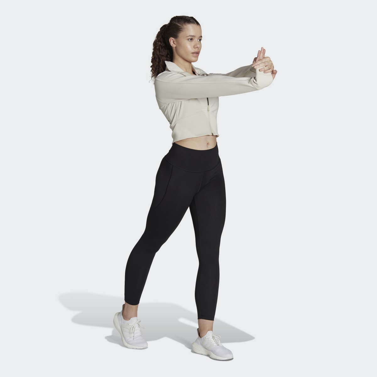 Adidas AEROREADY Studio Fermuarlı Üst. 4