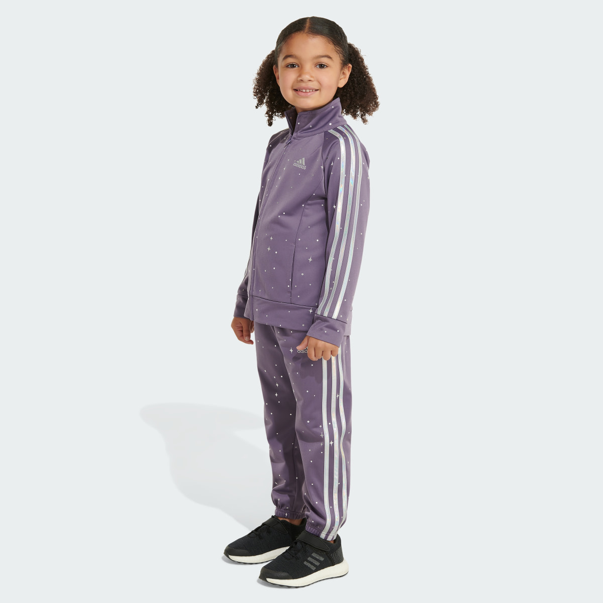 Adidas Two-Piece Printed Glam Tricot Track Set. 5