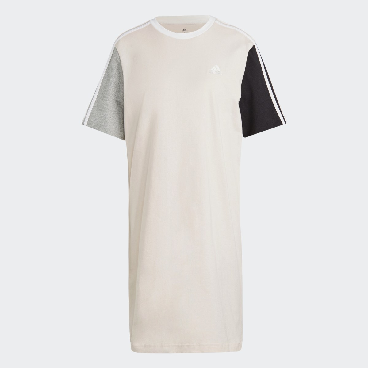 Adidas Essentials 3-Stripes Single Jersey Boyfriend Tee Dress. 5