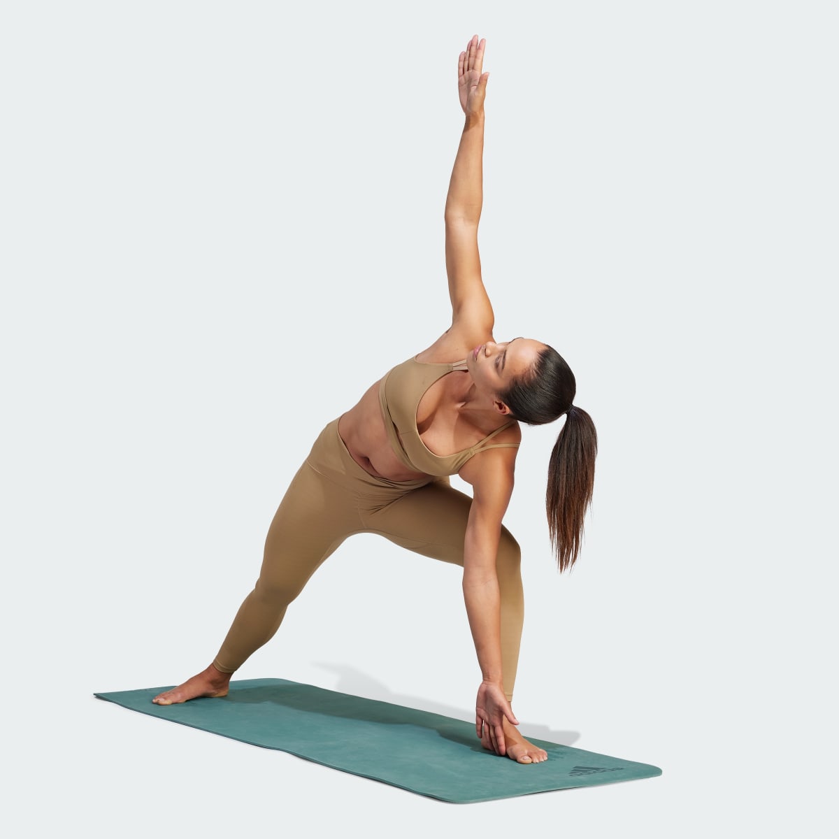 Green adidas Yoga Studio Luxe Light-Support Bra