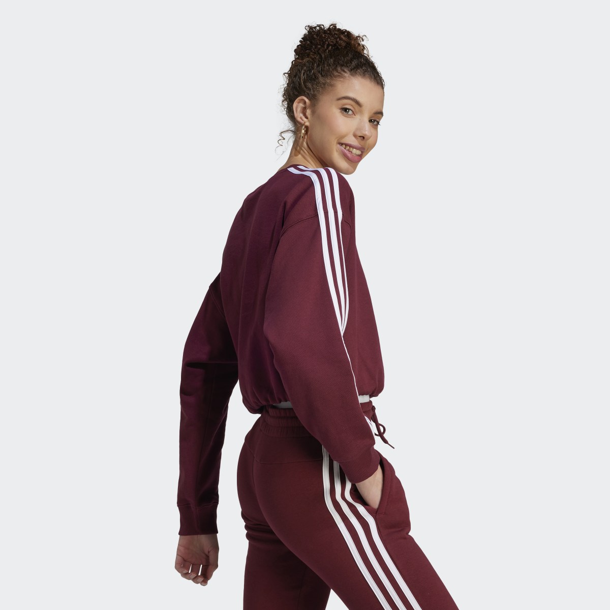 Adidas Essentials 3-Stripes Crop Sweatshirt. 4