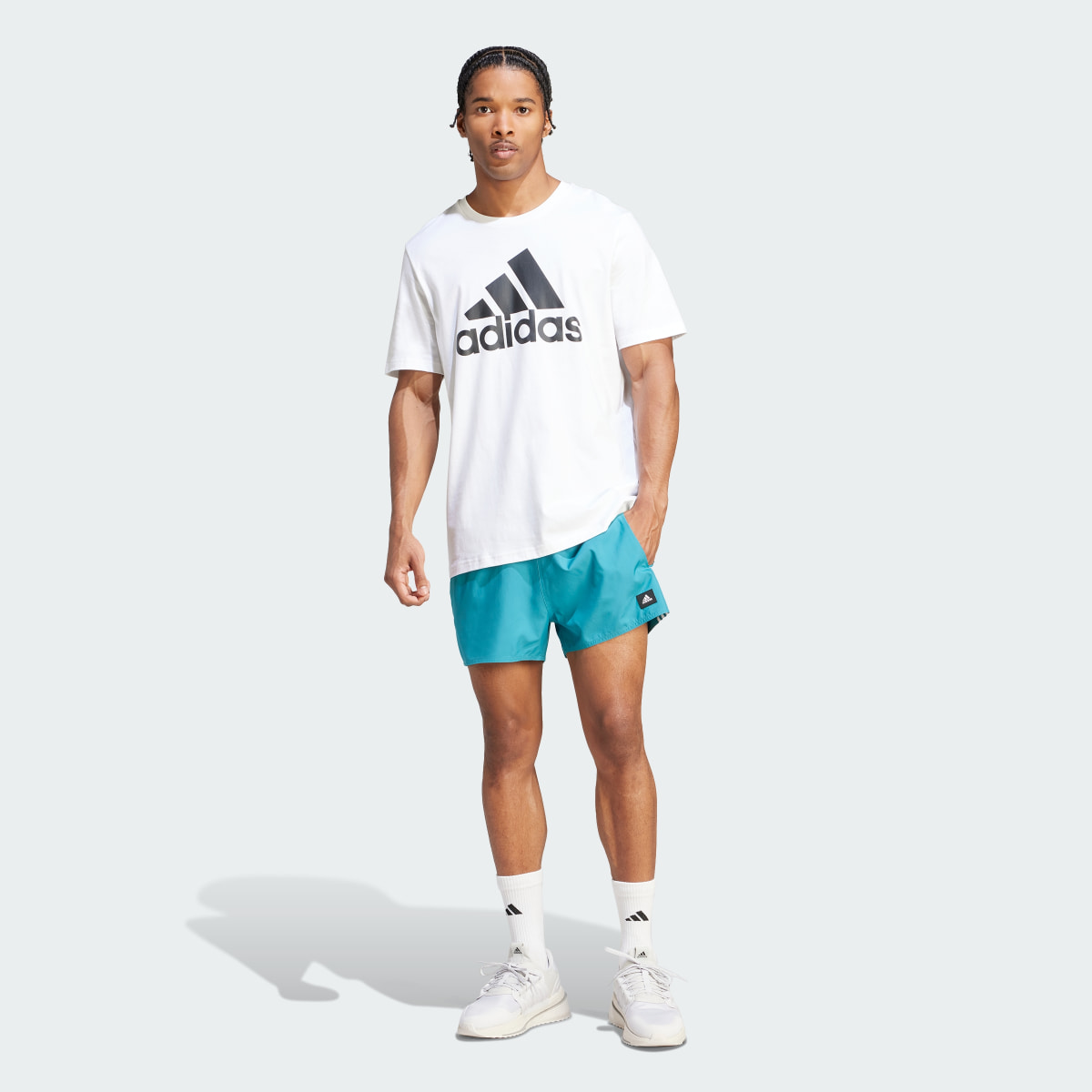 Adidas 3-Stripes CLX Swim Shorts. 6