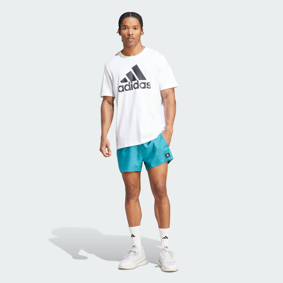 Adidas 3-Stripes CLX Very-Short-Length Swim Shorts. 6