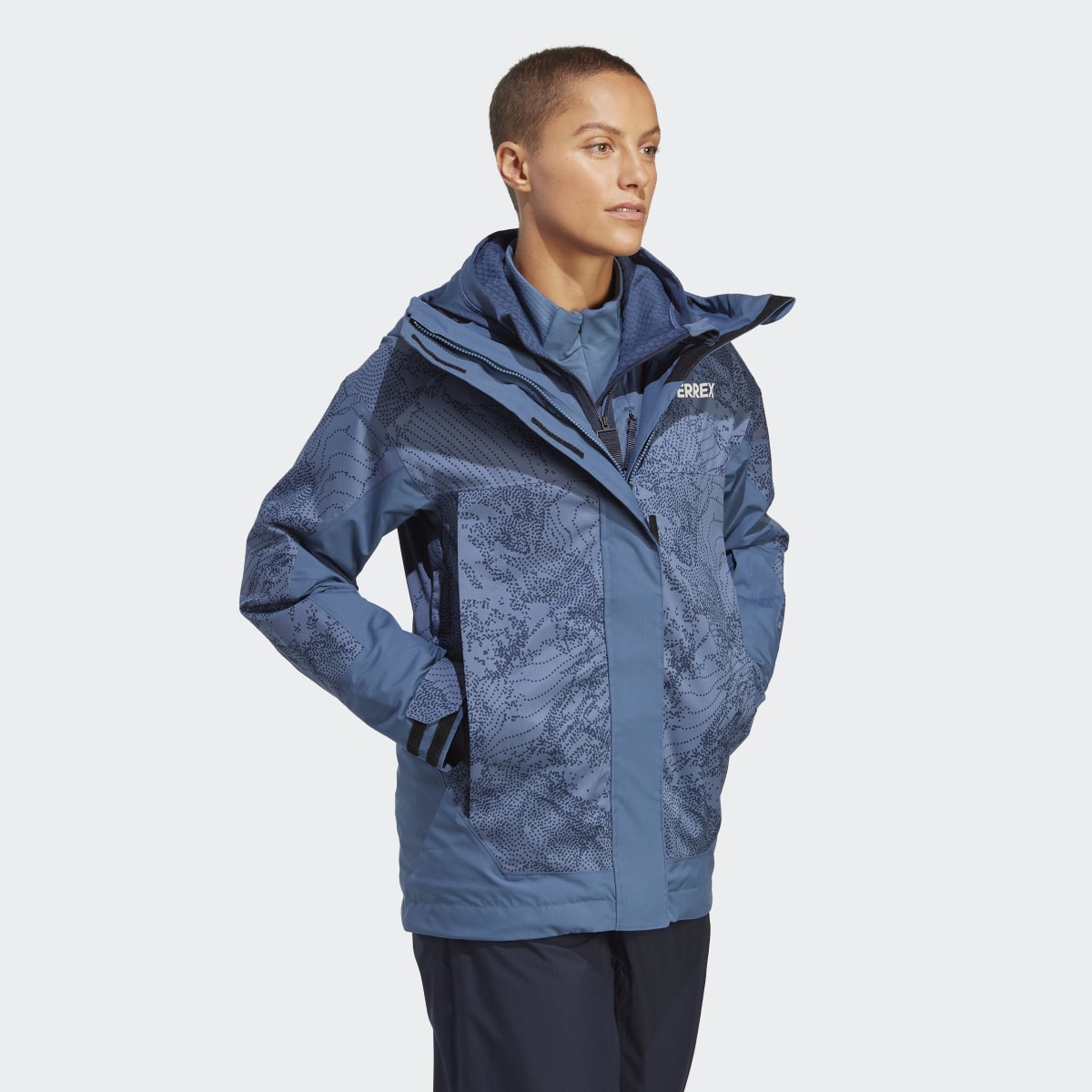Adidas Terrex 2-Layer Insulated Snow Graphic Jacket. 5