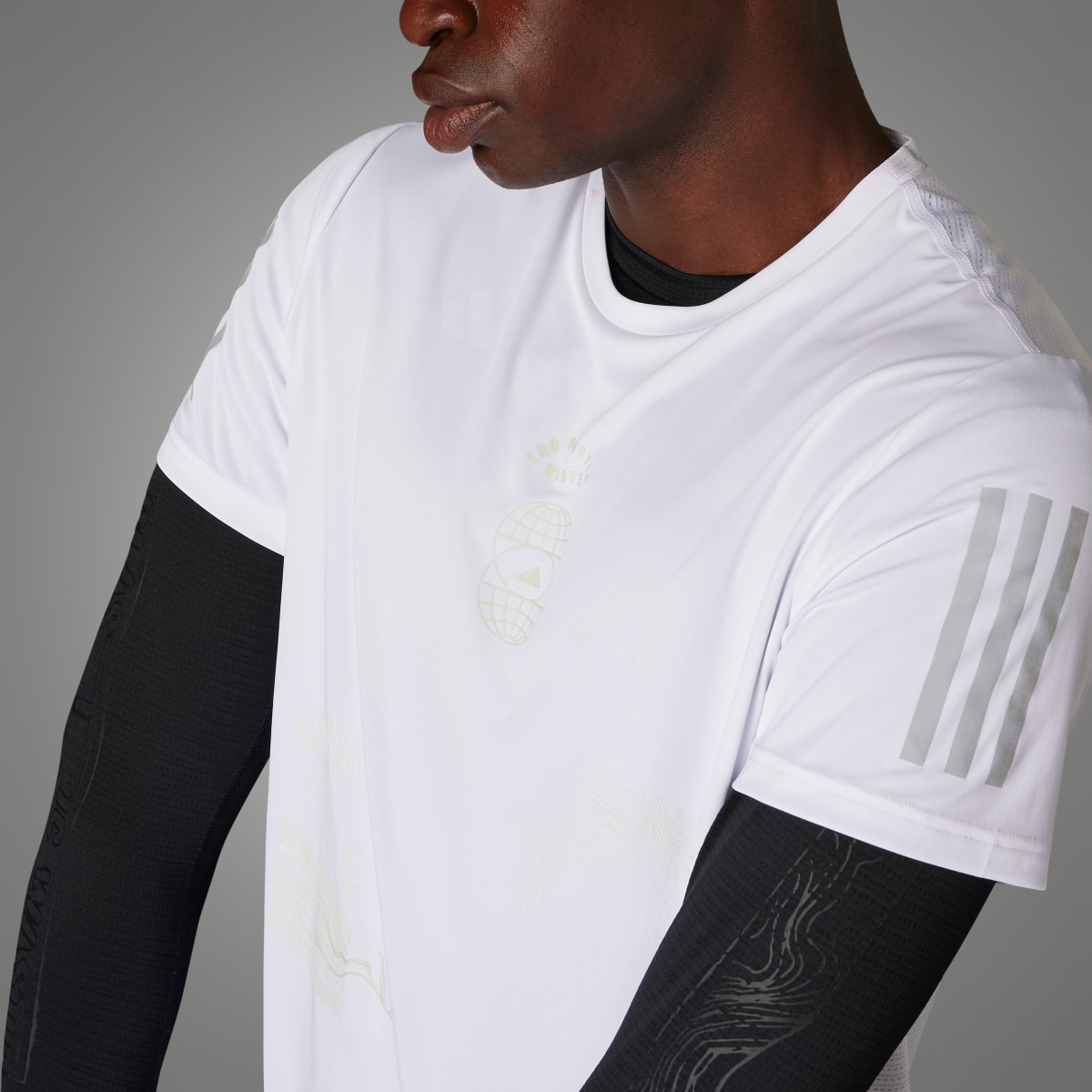 Adidas Global Running Short Sleeve T-Shirt. 4