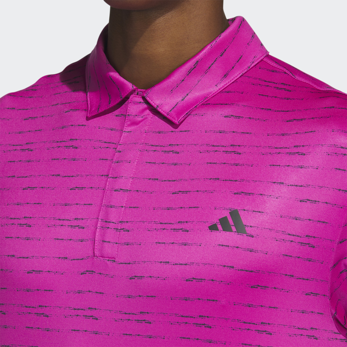 Adidas Stripe Zip Golf Polo Shirt. 6