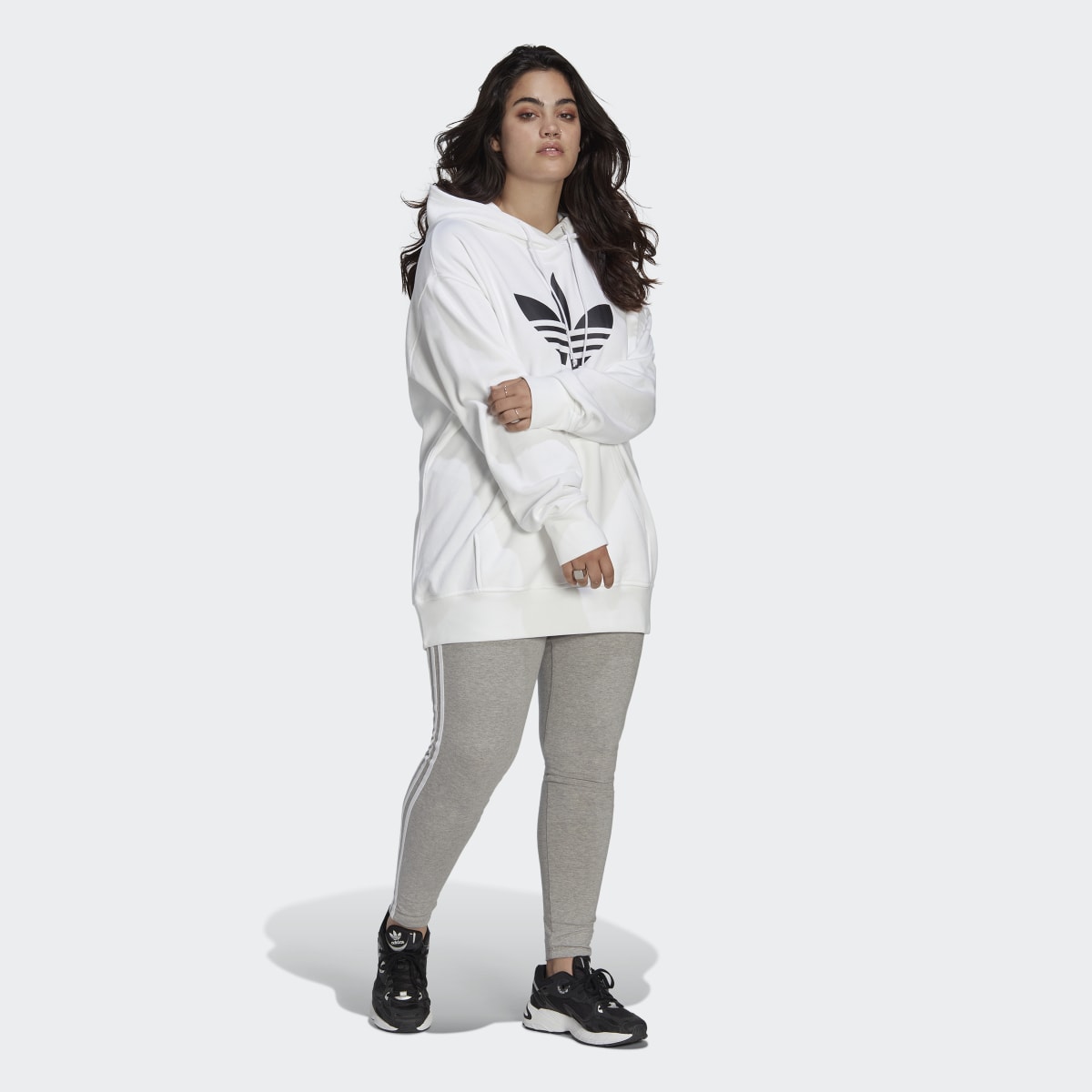 Adidas Sweat-shirt à capuche Trefoil (Grandes tailles). 5