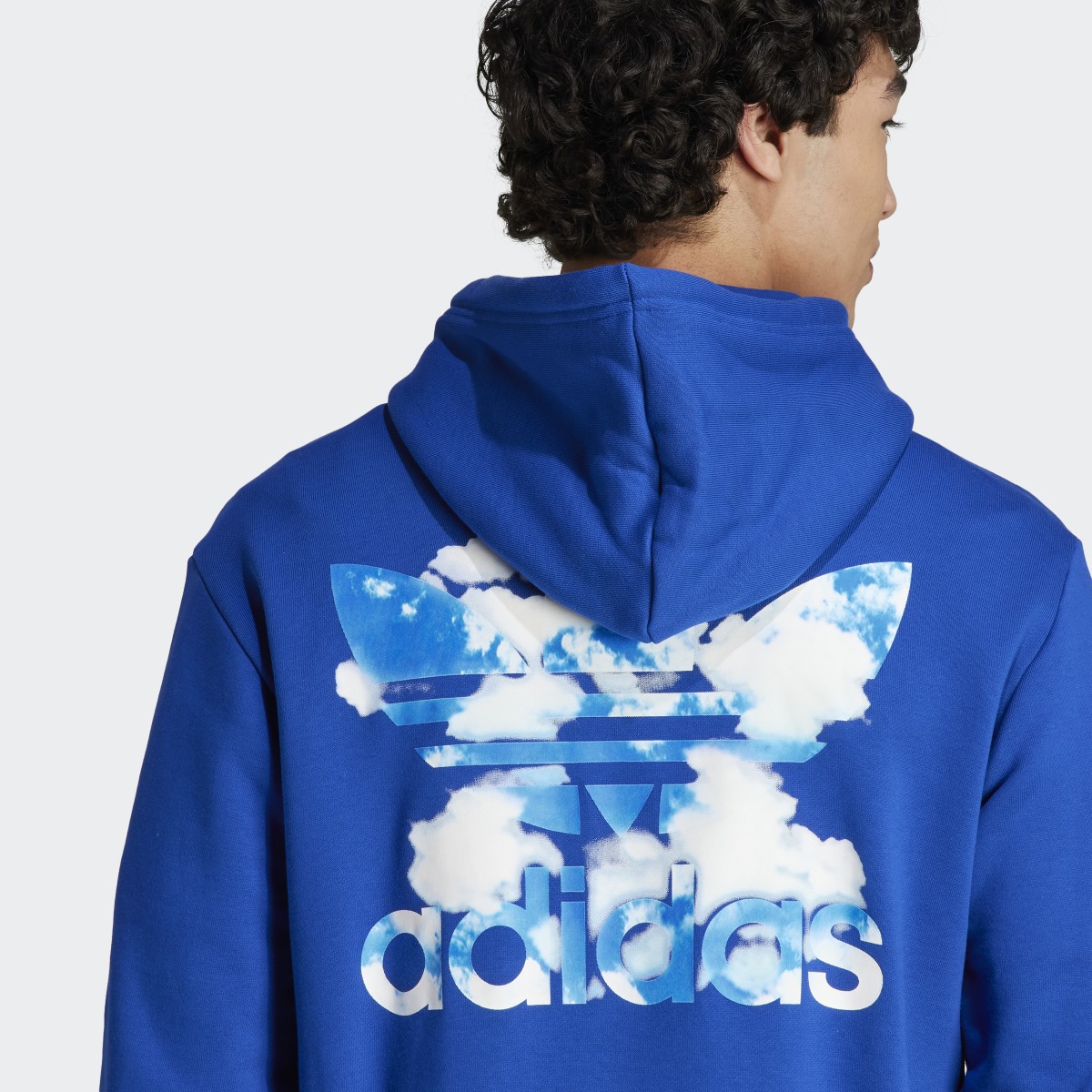 Adidas Sudadera con gorro Trifolio Estampado Cloudy. 9