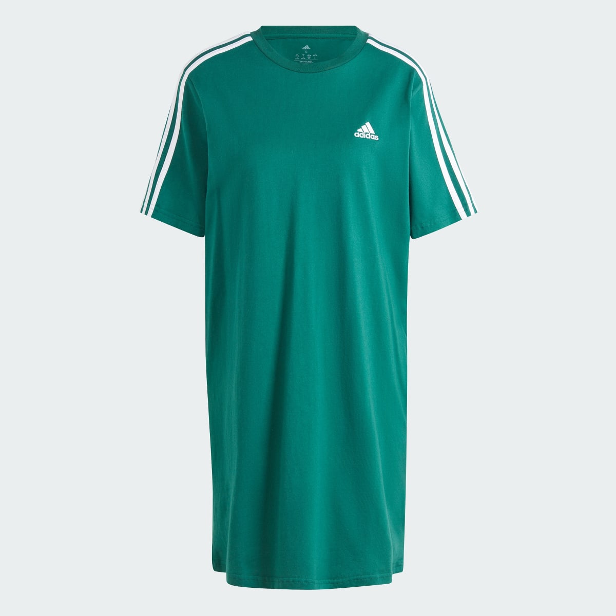 Adidas Essentials 3-Stripes Single Jersey Boyfriend Tee Dress. 5