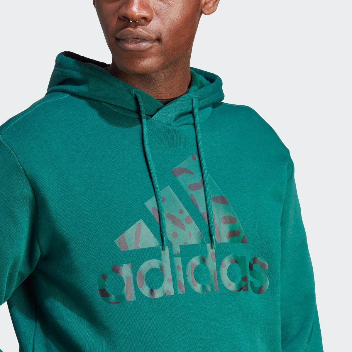 Adidas Sudadera con Gorro Essentials Logo Grande Tela French Terry. 6